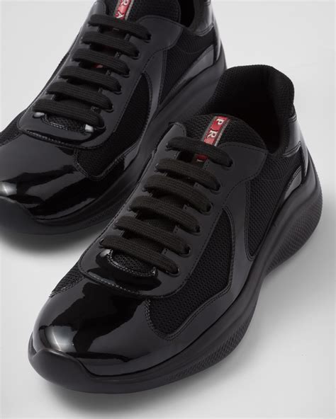 prada black quilted sneakers|all black Prada sneakers.